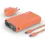 RealPower PB-20000 pomarańczowy / Powerbank 20000 mAh / Zestaw / 2x USB-A / USB-C / Wyświetlacz LED