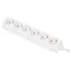 Przedłużacz Manhattan 6x gniazdo biały / Przedłużacz / 2 m / 16 A / 3680 W