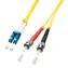 Lindy LC/ST OS2 1m żółty / Kabel światłowodowy / Duplex / Jednomodowy / 9/125 µm