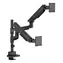 Icy Box IB-MS702-T czarny / Uchwyt biurkowy do 2 monitorów / do 57" / VESA 75x75-100x100 / nośność 27 kg na ramię