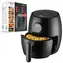 Frytkownica na gorące powietrze Extralink Home Air Fryer SJ-200 czarna / Frytkownica na gorące powietrze / 2 l / 1000 W / 80-200 °C / sterowanie dotykowe