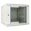 Extralink 12U 600x600 szary / Szafka wisząca / 19" / dwusekcyjna / drzwi szklane / nośność 60 kg
