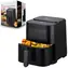 Extralink Home SJ-520 5,2 l EU czarny / Frytkownica na gorące powietrze / 1600 W / 5,2 l / 80-200°C / sterowanie dotykowe