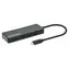 Hub USB-C Manhattan 7-portowy czarny / Hub USB / 7x USB-A / USB 3.2 Gen 1 / 5 Gbit/s