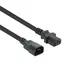 Manhattan C13 - C14 czarny / Kabel zasilający / 1 m / 250 V / 10 A