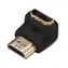 Adapter HDMI Digitus 90° czarno-złoty / Adapter / HDMI-HDMI / 4K 60Hz / styki niklowane