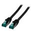 EFB Cat6a S/FTP czarny / Kabel krosowy / RJ45-RJ45 / 0,15 m / LSZH / 10GBase-T