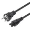 Kabel zasilający Manhattan CEE7/7 - IEC C5 czarny / Kabel zasilający / 3 m / 250 V
