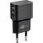 Goobay 44951 czarny / Ładowarka samochodowa / 2x USB / 2,4 A / 12 W