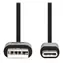 Kabel Nedis USB-C - USB-A czarny / kabel USB / USB 2.0 / 10 cm