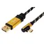 Kabel USB Roline USB-A(M)-USB-C(M) kątowy 90° / Kabel / USB 2.0 / złącze dwustronne / 3 m