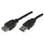 Przewód przedłużający USB 3.0 neutralny / typ A (M) - typ A (F) / 1,8 m / czarny