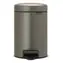Kosz na śmieci Brabantia Newicon Confident platinum / Kosz pedałowy / 3 l / średnica 16,8 cm / wysokość 26,4 cm