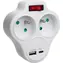 Maclean MCE336 / Rozdzielacz gniazdowy / 2x gniazdo / USB-A + USB-C 2.4A / 16A