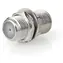 Adapter anteny satelitarnej Nedis FF prosty / Adapter / niklowany / 75 Ohm / metalowy