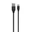 Cable Devia Gracious Woven czarny / Kabel USB-A - USB-C / 2 m