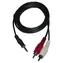 Kabel audio Jack 3,5 mm męski - 2x CINCH męski czarny / Kabel audio / 1,5 m