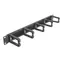 DeLock 19" szczotkowana tacka na kable / organizer na kable / 1U / metal, nylon / czarny