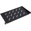 Extralink EX.14480 czarny / Półka rack / 19" / 1U / głębokość 350 mm / stal