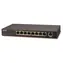 Przełącznik Planet PoE 8-portowy bez wentylatora / Przełącznik / 9x 10/100/1000 Mbps TP / 8x PoE 802.3at 30W/120W