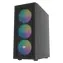 Fury Shobo SH8F ARGB czarna / obudowa PC / Midi Tower / okno / 2x USB 3.0 / 4X 120mm ARGB / bez zasilacza