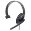 Słuchawki Manhattan Mono USB nauszne czarne / Zestaw słuchawkowy / Mono / USB-A / Kabel 1,5 m