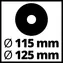 Einhell TS 115/125 / Stojak do cięcia / do szlifierek kątowych 115-125 mm / głębokość cięcia 30 mm