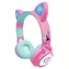 Słuchawki bezprzewodowe LEXIBOOK Barbie z kocimi uszami, różowe / Słuchawki dla dzieci / Bluetooth / Składane / Efekty świetlne