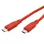 Roline USB-C(M) - USB-C(M) czerwony / Kabel / USB-C / osłona silikonowa / PD 60W / 1 m