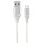 Cablexpert USB-A - USB-C biało-srebrny / kabel USB / pleciony / 2 m