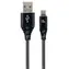 Cablexpert USB-A - USB-C czarno-biały / kabel USB / pleciony / 1 m