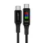 Acefast C7-03 USB-C (M) - USB-C (M) 1,2 m czarny / Kabel / 100 W / wyświetlacz
