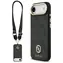 Guess 4G Strass Logo czarny / Tylna obudowa / do iPhone'a Air / MagSafe / metalowe przyciski / pasek