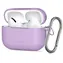 Etui z silikonowym haczykiem Tech-Protect w kolorze fioletowym / Etui do Apple AirPods Pro / silikon / z karabińczykiem