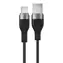 Acefast C11-04 czarny / Kabel / USB-A - USB-C / magnetyczny / 1,2 m / 3 A