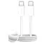 Puro Fabrik biały / USB-C - kabel danych USB-C / 60 W / 3 m / pleciony