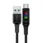 Kabel Acefast USB-A (M) - USB-C (M) 1,2 m czarny / 60 W / wyświetlacz