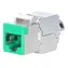 Moduł Intellinet Keystone Cat6a 10G STP zielony / Moduł Keystone / RJ-45 / IDC / 500 MHz / PoE++