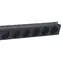 Equip 19" czarny / Panel gniazd / 1U / 8x Schuko / przełącznik / wtyczka 90° / 16 A / aluminium