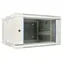 Extralink Regał ścienny 6U 600x600 szary / Regał / 19" / drzwi szklane / dwusekcyjny / nośność 30 kg