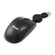 Mysz podróżna Equip z chowanym kablem / Mysz / USB-A / 1000 DPI / 3 przyciski / Dwustronna / Czarna