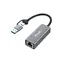 Equip adapter USB-C i USB-A - RJ45 szary / Adapter sieciowy / 2,5 GbE / Wskaźnik LED / Obudowa aluminiowa / 0,15 m