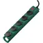 Brennenstuhl Super- SOLID SL 554 zielony/czarny / Przedłużacz / 5 gniazd / włącznik / IP54 / 5 m