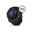 Garmin Instinct 3 AMOLED 50 mm czarny z paskiem Bolt Blue / Smartwatch / GPS / BT / śledzenie codziennej aktywności / 10 ATM