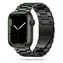 Bransoleta Tech-Protect ze stali nierdzewnej czarna / Pasek do zegarka Apple Watch / Zapięcie ogniwowe / 42/44/45/49 mm