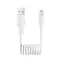 Puro USB-A - Kabel Lightning spiralny biały / Kabel danych / 12 W / 1 m