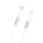 Kabel danych Dudao L25SX / USB-C / Lightning 30W / oplot silikonowy / 2 m / biały