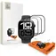 Tech-Protect Easy Set Flex+ czarny / Szkło hartowane do smartwatchy / Apple Watch 44 mm / 3 szt.