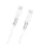 Dudao L25SC biały / Kabel danych / USB-C - USB-C / 60W / 2 m / oplot silikonowy