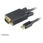 Akasa AK-CBDP17-18BK czarny / Adapter Mini DisplayPort do VGA / 1,8 m